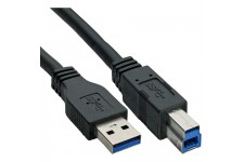 Câble InLine® USB 3.0 de type A mâle à type B mâle noir 1 m