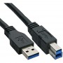 Câble InLine® USB 3.0 de type A mâle à type B mâle noir 5 m