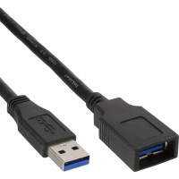 Câble InLine® USB 3.0 Type A mâle à Type A femelle noir 1m