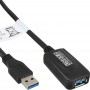 Câble répéteur actif InLine® USB 3.0 de type A mâle à type B femelle noir 5m