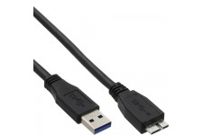 Câble InLine® USB 3.0 de type A mâle à Micro B mâle noir 0.5m