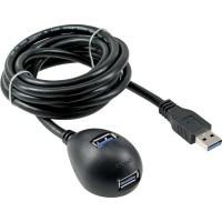 Câble InLine® USB 3.0 Type A mâle à A femelle + Alimentation avec support noir 3m