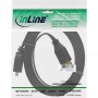Câble plat InLine® USB 3.0 de type A mâle à Micro B mâle noir 1,5m
