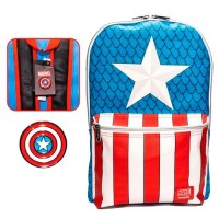 Loungefly Marvel Captain America backpack with pin 45cm