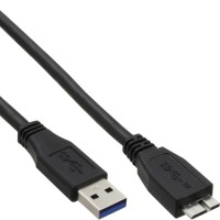 Câble InLine® USB 3.0 de type A mâle à Micro B mâle noir 0.3m