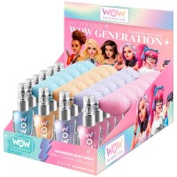 Display 16 Sprays body glitter assorted Wow Generation