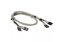 USB 2.0 Rallonge, interne, 2x 4 broches connecteur IDC sur connecteur IDC femelle, 60cm, bulk