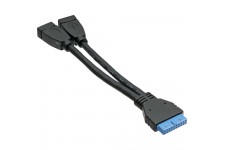 Câble adaptateur InLine® USB 3.0 interne 2x USB Une tête femelle à la carte mère