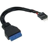 Adaptateur InLine® USB 3.0 à 2.0 interne USB 3.0 à 2x embase à broches USB 2.0, 0,15 m