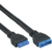 Barrette interne InLine® USB 3.0 Extension mâle vers femelle 0,35m