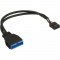 Câble adaptateur InLine® USB 2.0 à 3.0 interne carte mère USB 2.0 vers USB 3.0 0,3 m