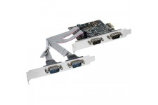 Carte d'interface InLine® 4 ports série 9 broches PCIe PCI-Express