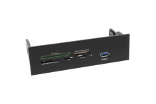 Panneau avant InLine® pour lecteur de carte USB 3.0 baie 5.25 "1x USB 3.0