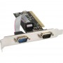 Carte d'interface, InLine®, 2x 9 broches sériel PCI