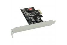 Carte d'interface, InLine®, 2x SATA II, RAID 0,1, PCIe (PCI-Express)