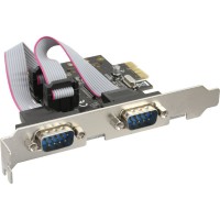 Carte d'interface, InLine®, 2x sériel 9-pol, PCIe (PCI-Express)