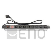 Bonnes connexions 19 '' 8 fois c13 Strip socket schuko 1he noire