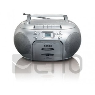 LENCO SCD-420 BOOMBOX CD / KASETTE Silver
