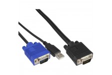 KVM Jeu de câbles, InLine®, USB, pour 19" KVM Commutateur longueur 1,8m