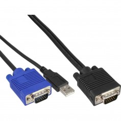 KVM Jeu de câbles, InLine®, USB, pour 19" KVM Commutateur longueur 3m