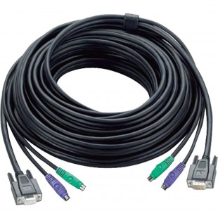 Jeu de câbles KVM, Aten 2L-1005P, VGA + PS / 2, avec code de couleur PC99, 5m