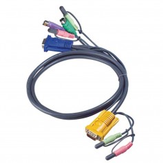 KVM Jeu de câbles, ATEN PS/2 avec Audio, 2L-5302P, longueur 1,8m