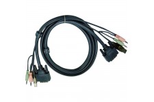 KVM Jeu de câbles, ATEN DVI+USB+Audio, 2L-7D02U , longueur 1,8m