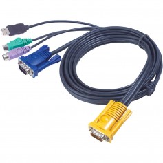 Câble KVM PS / 2-USB, Aten USB-PS / 2, 2L-5302UP, 1,8 m