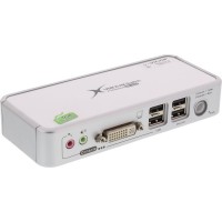 KVM Commutateur, InLine®, DVI, 2 x, USB, avec Audio