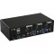 Commutateur de bureau KVM InLine® 2 ports HDMI USB 3.0 Hub avec audio