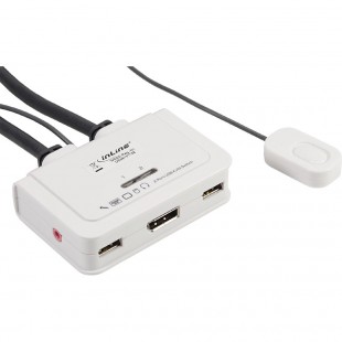 Commutateur KVM InLine® DisplayPort USB à 2 ports avec audio
