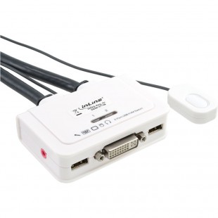 Commutateur KVM InLine® 2 ports DVI-D USB avec audio