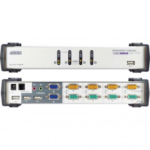 KVM Commutateur, ATEN, 4 x Dual View, CS1744, USB+Audio