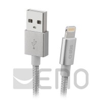 Câble lightning vers USB connecteur métal, 1m