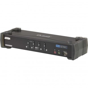 Commutateur KVMP, 4 ports, ATEN CubiQ CS1784A, DVI, USB 2.0, Audio 2.1