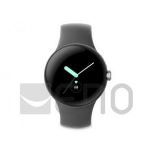 Google Pixel Watch Montre connectée Android avec suivi et analyse des activités Boîtier en acier inoxydable Argent Poli avec bracelet sport couleur Charbon, WiFi/BT