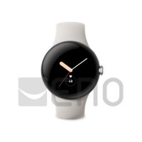 Google Pixel Watch Montre connectée Android avec suivi et analyse des activités Boîtier en acier inoxydable Argent Poli avec bracelet sport couleur Galet, WiFi/BT