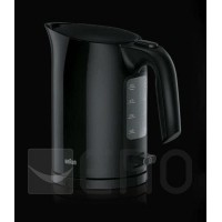 Braun WK 3110 BK Bouilloire | Capacité 1,7 l | 3000 W | Système de cuisson rapide | Filtre anti-calcaire amovible | Grand indicateur de niveau d'eau | Sans BPA | Noir