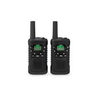 Set de Talkie-Walkie | 2 combinés | Jusqu'à 6 km | Canaux de fréquence: 8 | PTT / VOX | Jusqu'à 3 heures | Sortie casque | 2 Cas