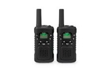 Set de Talkie-Walkie | 2 combinés | Jusqu'à 6 km | Canaux de fréquence: 8 | PTT / VOX | Jusqu'à 3 heures | Sortie casque | 2 Cas