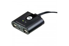 Commutateur de données USB 2.0, ATEN US224, 4x Périphérique USB 2.0 sur 2 PC