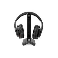 Casque TV sans fil | RF | Tour d'oreille | Durée de lecture maximale de batterie: 8 heures | 25 m | Audio numérique | Station de