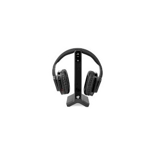 Casque TV sans fil | RF | Tour d'oreille | Durée de lecture maximale de batterie: 8 heures | 25 m | Audio numérique | Station de