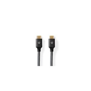 Câble HDMI Haute Vitesse avec ethernet | HDMI™ Connecteur | HDMI™ Connecteur | 4K@30Hz | ARC | 18 Gbps | 10.00 m | Rond | Coton 