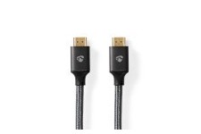 Câble HDMI Haute Vitesse avec ethernet | HDMI™ Connecteur | HDMI™ Connecteur | 4K@30Hz | ARC | 18 Gbps | 10.00 m | Rond | Coton 