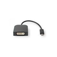 Adaptateur USB-C™ | USB 3.2 Gen 1 | USB-C™ Mâle | DVI-D 24+1 Broches Femelle | 1080p | 0.20 m | Rond | Plaqué nickel | PVC | Noi