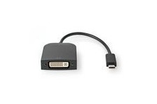 Adaptateur USB-C™ | USB 3.2 Gen 1 | USB-C™ Mâle | DVI-D 24+1 Broches Femelle | 1080p | 0.20 m | Rond | Plaqué nickel | PVC | Noi