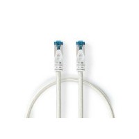 Câble CAT 6a | S/FTP | RJ45 Male | RJ45 Male | 10.0 m | Snagless | Rond | PVC / Tressé | Argent | Sachet avec Fenetre