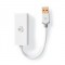 Adaptateur USB-A | USB 3.2 Gen 1 | USB-A Mâle | RJ45 Femelle | 1 Gbps | 0.20 m | Rond | Plaqué or | PVC | Blanc | Boîte