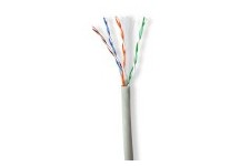 Réseau Câble Rouleau | CAT6 | Échoué | U/UTP | CCA | 305.0 m | Intérieur | Rond | PVC | Gris | Boîte de Tirage